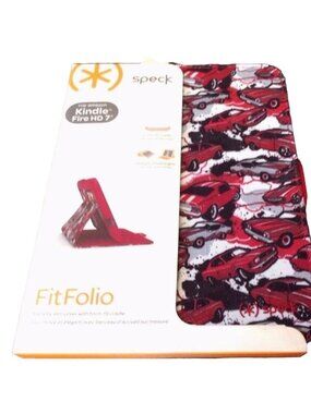 Kindle Fire Stand Case Red Fast Cars Mustangs Form Fitting Cradle Fit Folio